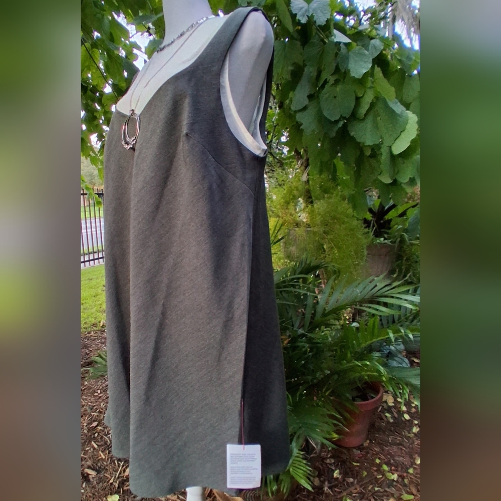 🔥NWT ASOS Gray White Sleeveless Midi Slip Dress Size 12 - Picture 8 of 11